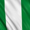 Flag of nigeria waving with highly detailed textile texture pattern